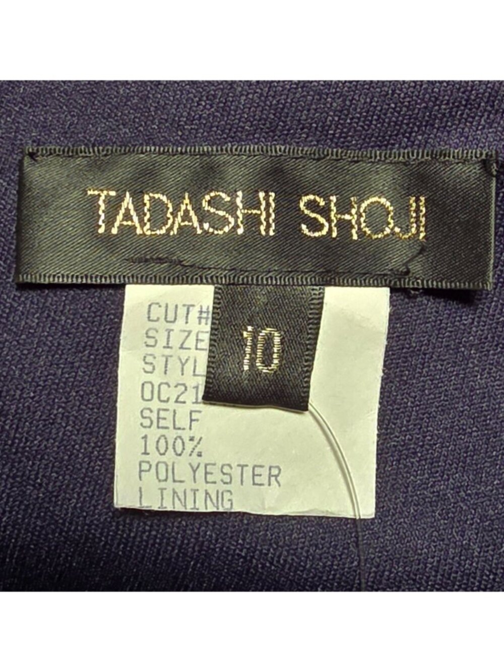 NWT Women's - Tadashi Shoji Navy Blue One Shoulder Formal Dress, Size 10 - Picture 6 of 11